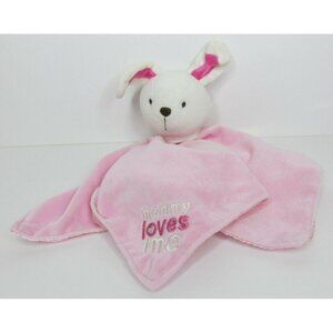 Carter's Bunny Rabbit Lovey Security Blanket Satin Back Mommy Loves Me